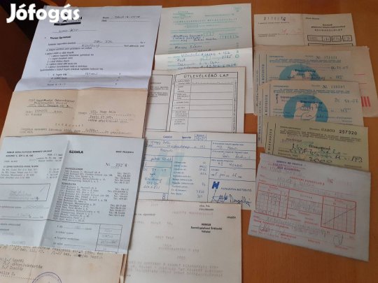 Különböző retro ÁB ill Hungária Biztosító iratok