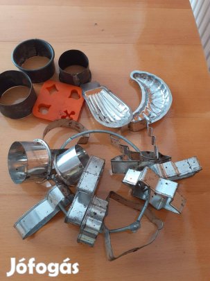Különböző retro fém sütemény kiszúró szett 16db