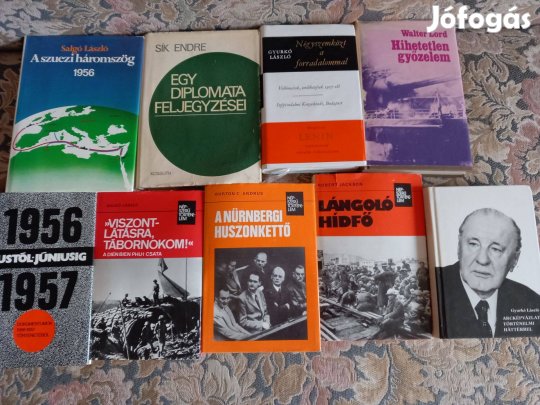 Különböző történelmi politikai könyv a z 50 és 50-as évekből