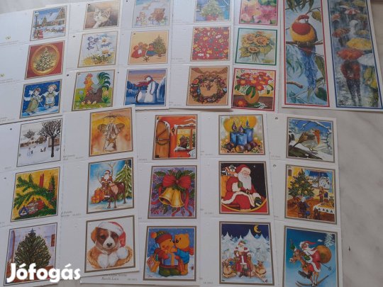 Különböző új mini üdvözlő kártya 18db/csomagba