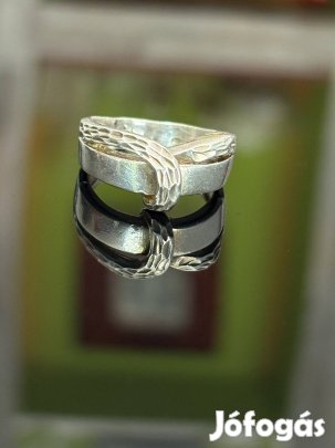 Különleges, Art-deco stílusú ezüst gyűrű