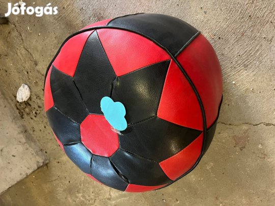 Különleges, Retro fekete-piros műbőr puff / ülőke