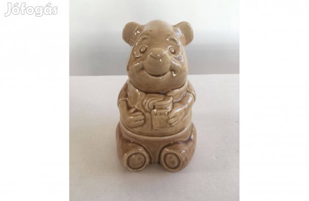 Különleges, kerámia Micimackó cukorkatartó, tároló, tartó