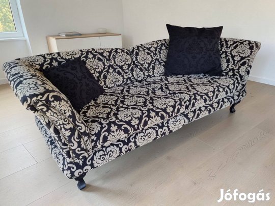 Különleges angol stílusú brokád kárpit anyagú kanapé szófa