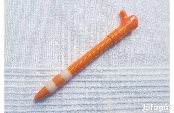 Különleges formájú narancssárga műanyag golyóstoll * 110 Ft
