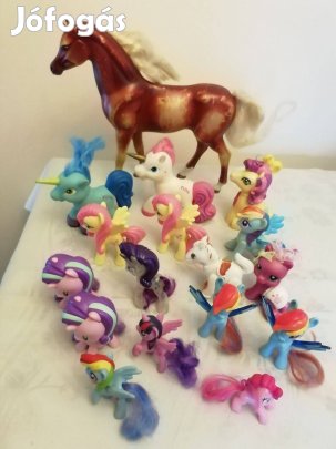 Különleges játék csomag, kb. 20 db. unikornis, póni, egyéb