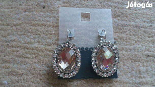 Különleges köves, dekoratív bizsu fülbevaló