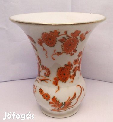 Különleges mintázatú Beyer & Bock váza Németországból, egyedi antik mű