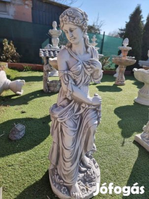 Különleges női kerti szobor 90 cm dekoratív és időtálló
