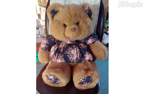 Különleges plüss kislány maci 55 cm - Új