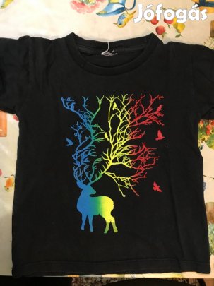 Különleges szarvasos póló 5-6 évesre (Mért adatokkal a fotón!)