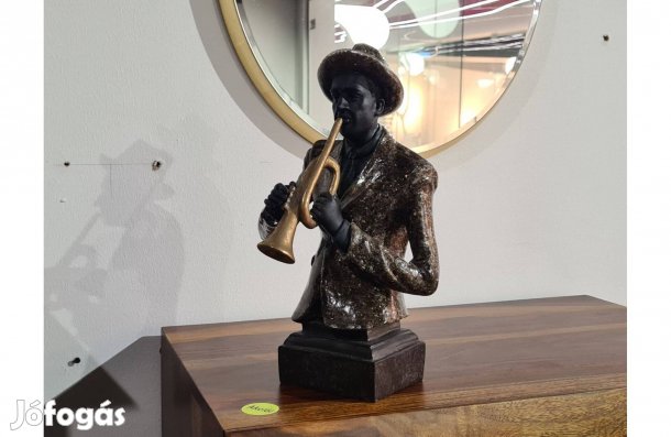 Különleges szaxofonos muzsikus szobor 37 cm