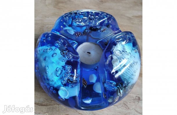 Különleges üveg mécses tartó eladó!