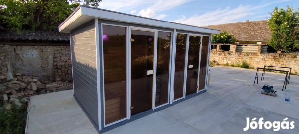 Kültéri Finn Szaunaház Akció! Pihenő szobás, 400x200cm-es!