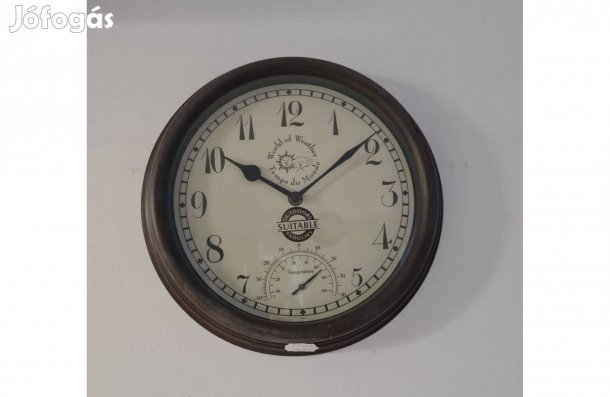 Kültéri falióra hőmérővel 31 cm