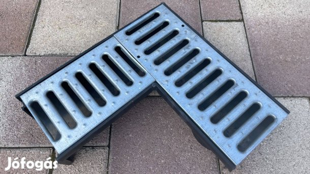 Kültéri folyóka sarokelem fém fedráccsal Styron (jobbos)