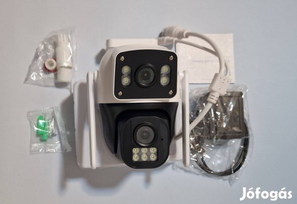 Kültéri kamera SIM-kártyás 8MP 4 Ptz IP 2 lencsés emberi érzékeléssel