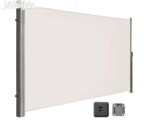 Kültéri kihúzható szélfogó, térelválasztó160×450 cm,bézs