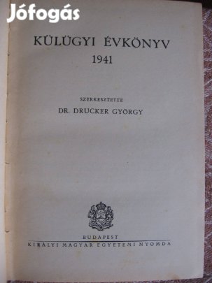 Külügyi évkönyv 1941., könyv