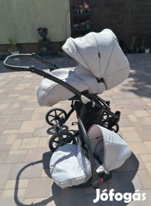 Kunert mila ezüstszürke 3in 1 babakocsi 
