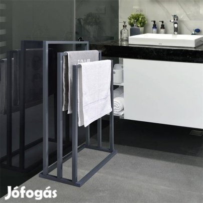 Kuno 3 részes törölközőtartó (szürke) 18359