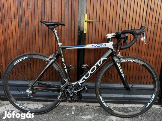 Kuota KOM carbon országúti/ Sram Red/ Zipp carbon kerék/ M-es