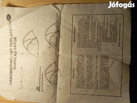 Kupolás sátor 3 személyes