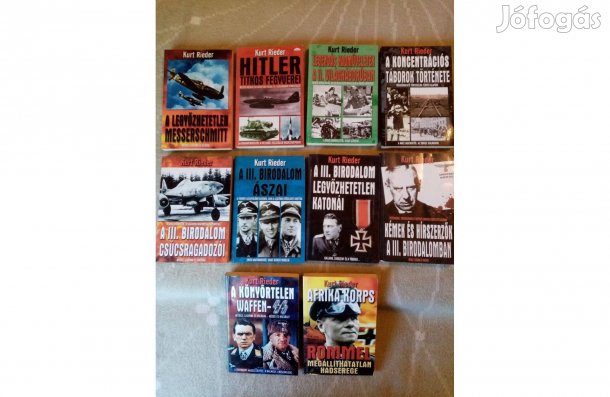 Kurt Rieder könyvei 10 db