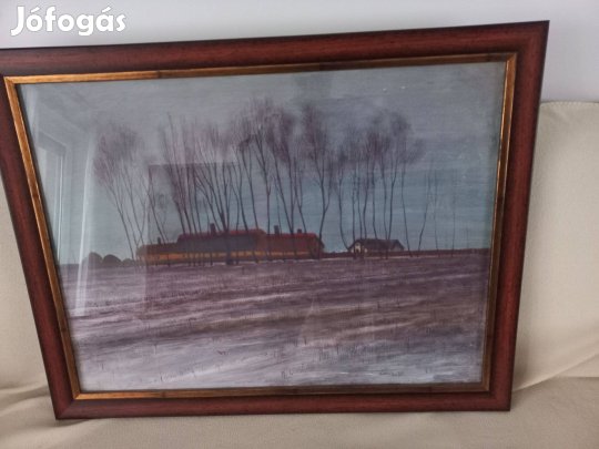 Kurucz D. István : Téli puszta tanyával