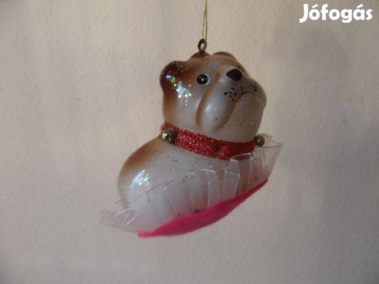 Kutya, műanyag karácsonyfadísz