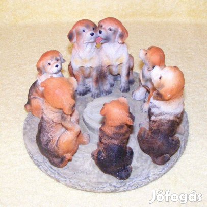 Kutya mécsestartó, dísztárgy