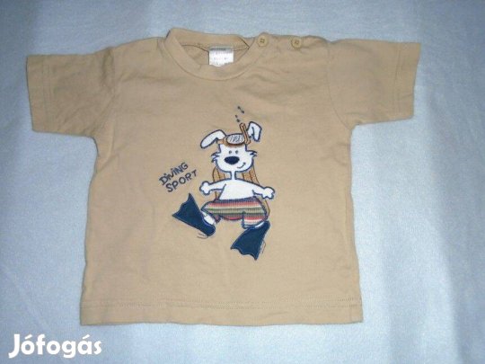 Kutya mintás barna póló 3-6 hó (méret 68)