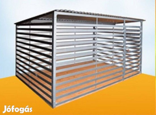 Kutyakennel Borys, 3x2 , 50x10 fém színű, horganyzott szelvényből, ing