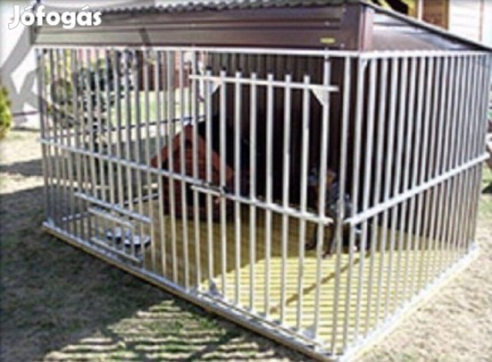 Kutyakennel KL 15 RS- RAS/ barna tető, hátfal. Ingyenes szállítássa