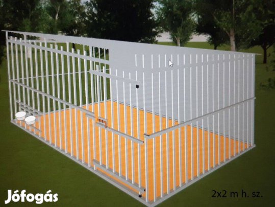 Kutyakennel KL Tervezhető, 2x2 m, DF horganyzott, nem hegesztett zárts