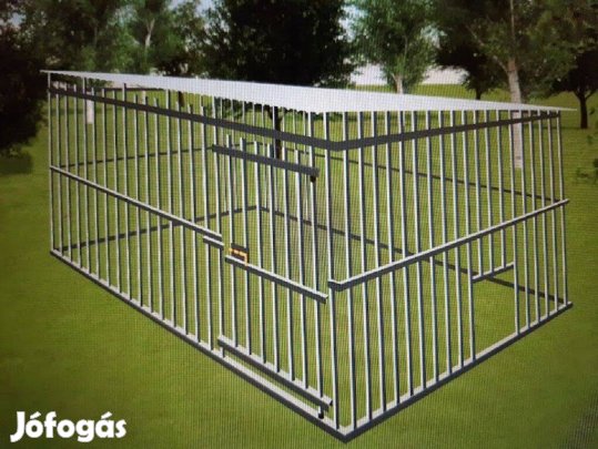 Kutyakennel KL Tervezhető, 3 x 2 m/20FZ fekete KV, országos ingyenes s