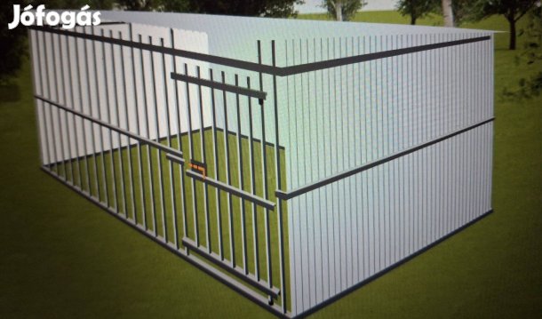 Kutyakennel KL Tervezhető, Z16, 3 x 2 m/ 3 oldalas lefedéssel eladó, o