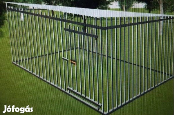 Kutyakennel KL tervezhető, 4x 3 m/ fekete CS20 eladó, országos ingyene