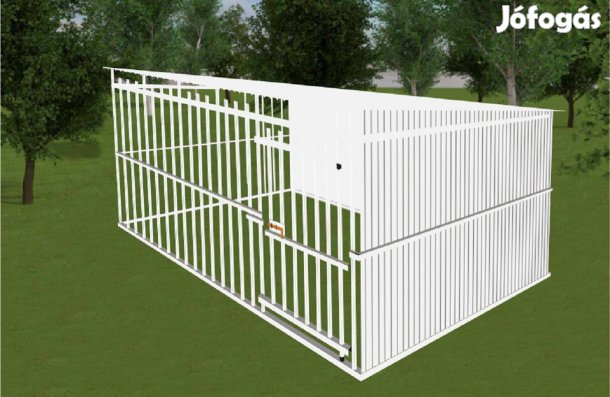 Kutyakennel Kl prémium 10 T, 3 x 2 m/F Fehér H/ J fed. 20 F fehér, ors