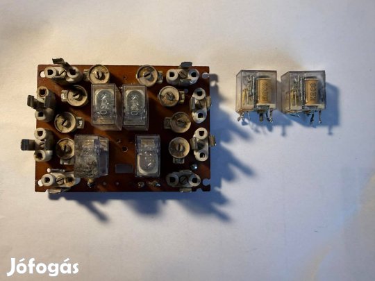 Kvarckristály foglalat és átkapcsoló hangoló Kaco aranyérintkezős relé