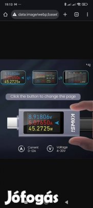 Kws- 2303C usb teszter töltésfigyelő diagnosztika