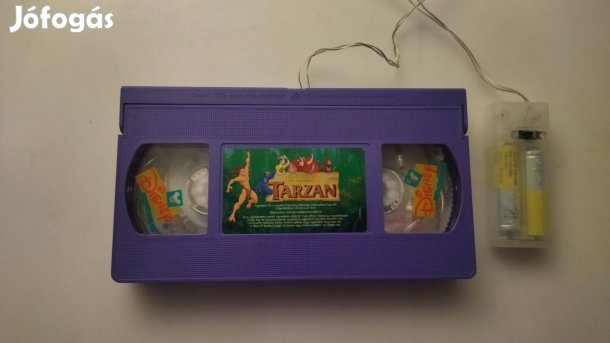 LED Világitós VHS videókazetta Díszvilágitás Elemes VHS