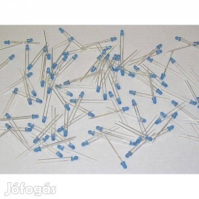 LED - 100db Kék LED, átmérő: 3mm (_)