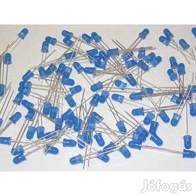 LED - 100db Kék LED, átmérő: 5mm (_)