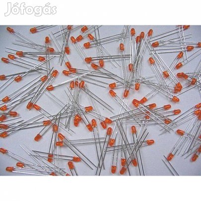 LED - 100db Narancs LED, átmérő: 3mm (_)