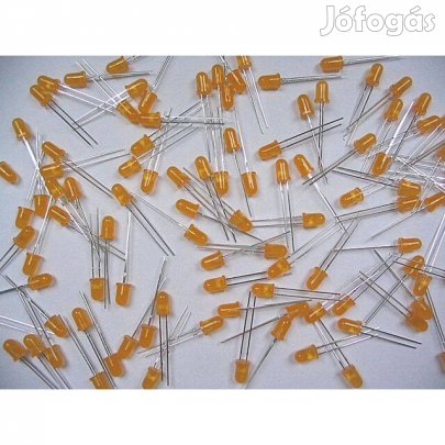 LED - 100db Narancs LED, átmérő: 5mm (_)