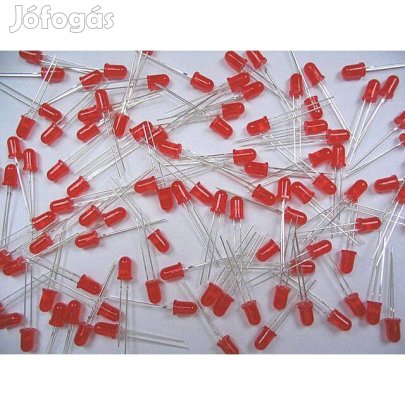 LED - 100db Piros LED, átmérő: 5mm (_)