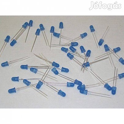 LED - 50db Kék LED, átmérő: 5mm (_)