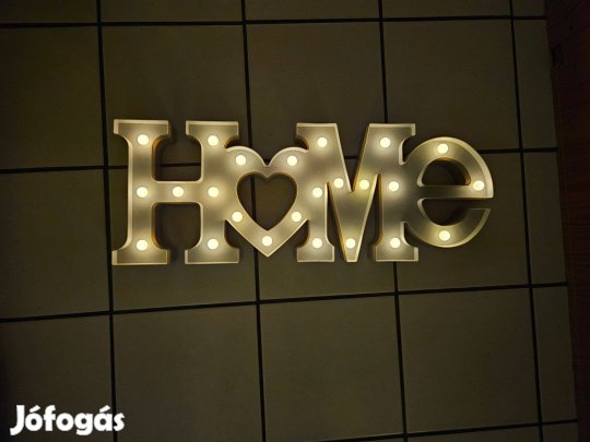 LED dekor lámpa Home felirat Világít Falra asztalra polcra AA elemmel