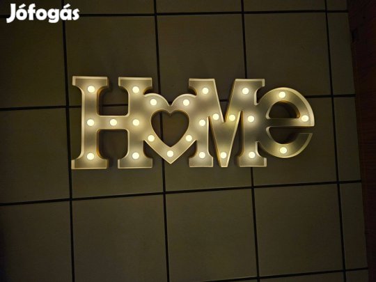 LED dekor lámpa Home felirat Világít Falra asztalra polcra AA elemmel